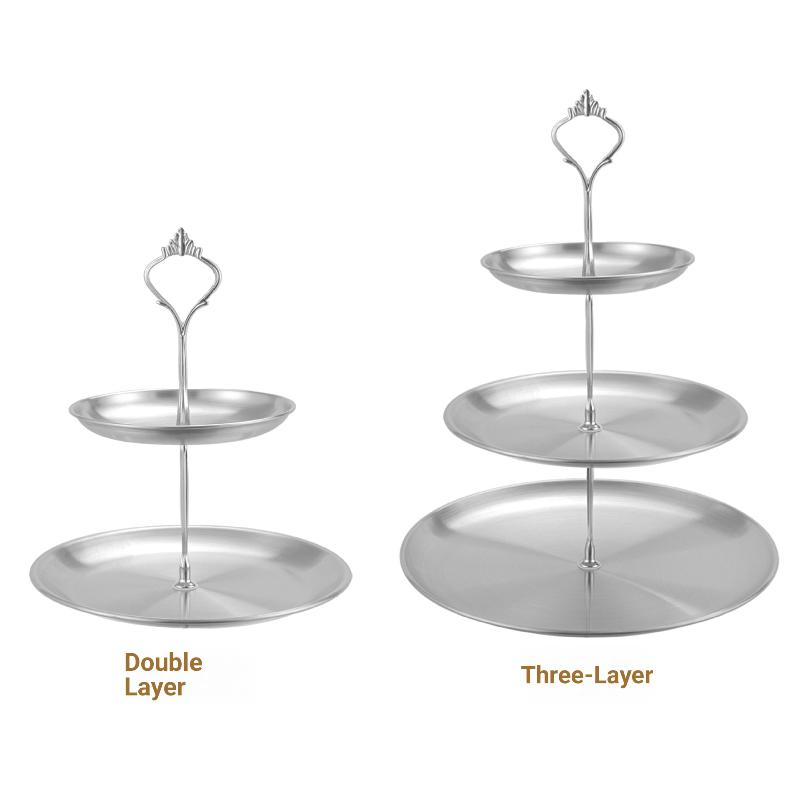 Gold Silver 2/3-Tier Cake Stand Party Dessert Display Tower For Holiday Gathering Elegant Serving Stand Cupcake Stand Decor