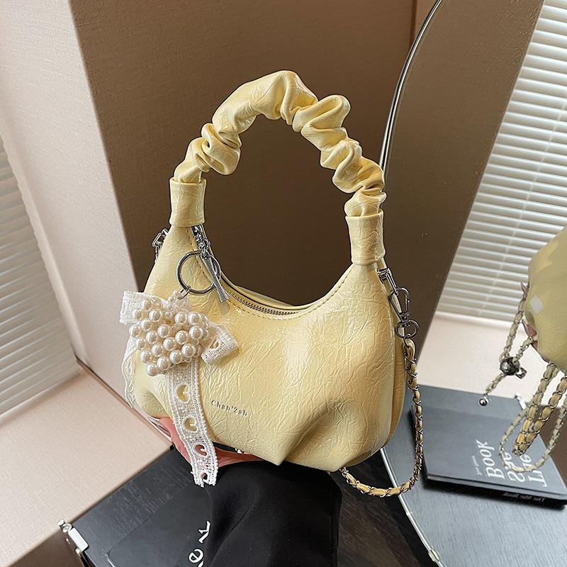 Original niche design chain silver underarm bag light luxury popular bag 2025 new women's messenger bag