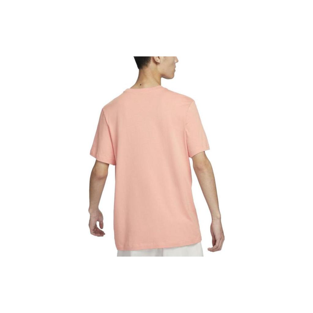 Nike Solid Dopamine Slim Fit Crew Neck Short Sleeve T-Shirt for Men in Pink