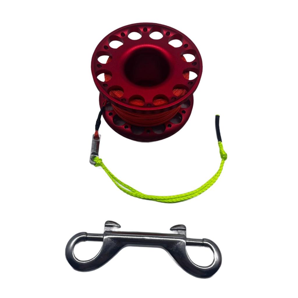 Diving Reel with Double End Bolt Snap Clip, Reel, Portable Spool for Accessories