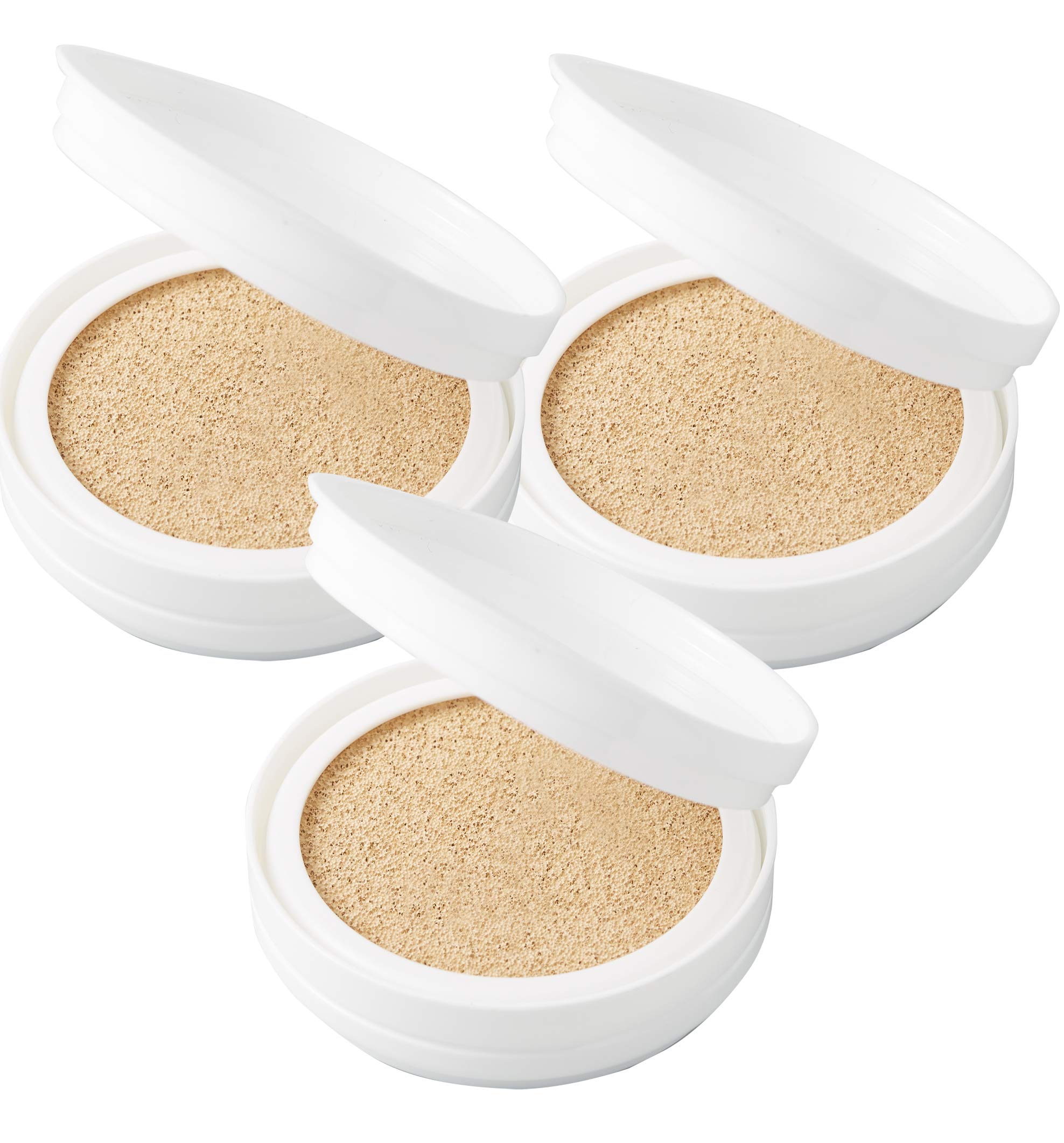 

Everlife Glossy Skin Beauty Makeup Cushion Compact Light Refill Set of 3 Refill, Beige, Only,