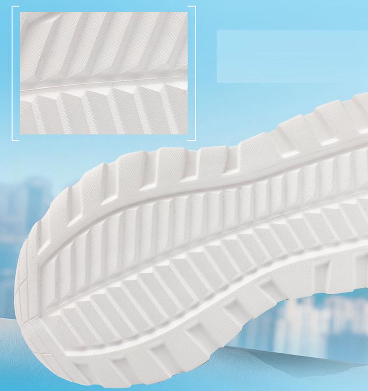 Men's White Hidden Lift Casual Sneakers, 10cm Height Boost, Thick Sole, Trendy Dad Shoes