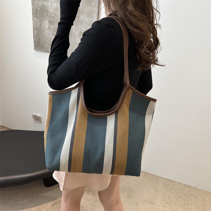 Chic Large Capacity Tote Bag For Women Stylish Everyday Use Versatile Canvas Handbag