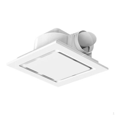 Ventilatore da soffitto aspirante, quadrato, silenzioso, con set di accessori, realizzato in materiale PP per e cucina