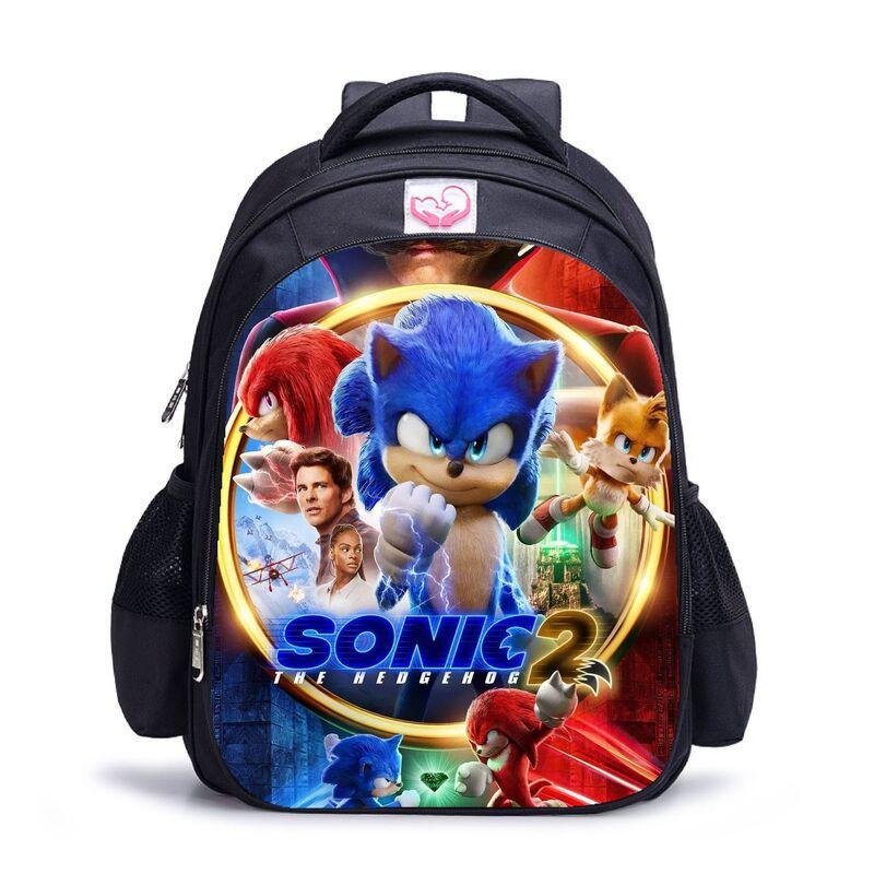 Sonic Waterproof Student Backpack With Large Capacity For Kids Outdoor Travel
