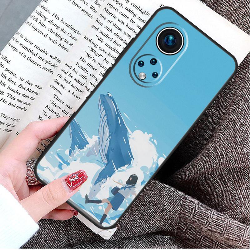 Whale Fish Wave Sea Case For Honor Magic 8 6 7 Lite Honor 400 200 Pro 50 70 90 X8c X8b X9a X9c X9b X9d Win Cover