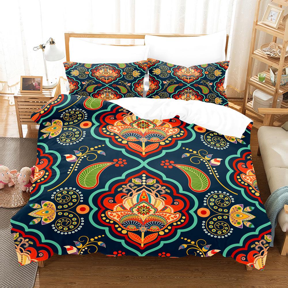 Mandala Bohemian Bedding For Adults, Winter Duvet Cover Sets,Twin,Full,Queen,King,Bedroom Set, Boho Flower Home Textile, 228x228