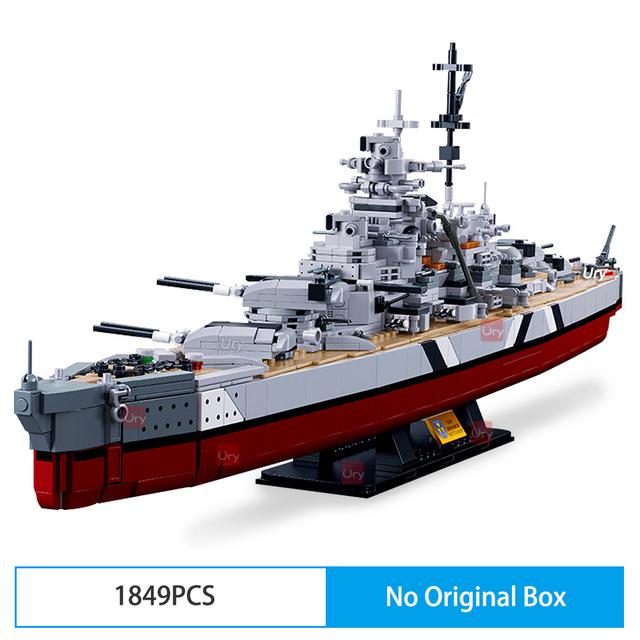 

Военные военные корабли KMS 2 в 1, линкор Бисмарка, коллекция флота, строительные блоки, классическая модель игрушки для детей, подарок для мальчиков зелёный