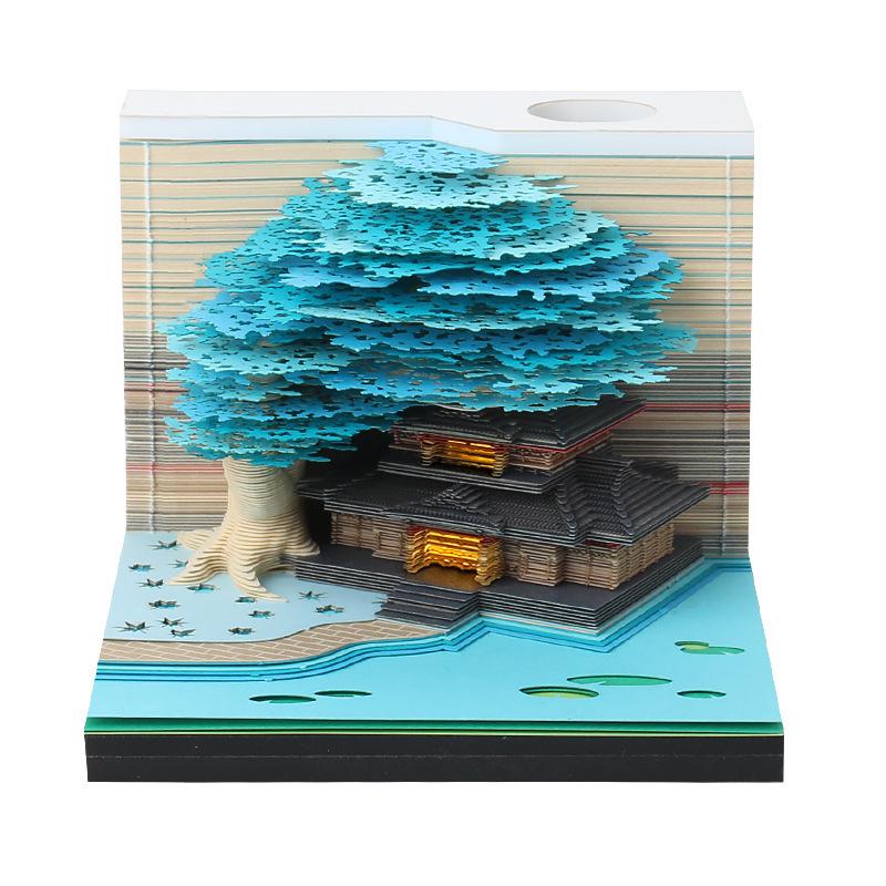 3D Pop-up 2027 Calendar Sticky Notes: Creative Business Souvenir and Paper Carving Ornament