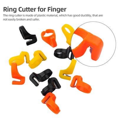 12 Pieces Finger Knife Ring Plastic Embroidery Quilting Thread Cutter Thimble Sewing Accessories Handcraft DIY Tool