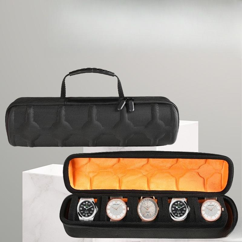 5-card Mechanical Watch Storage Bag, Anti Drop, Shockproof, Portable Business Watch Storage Box, Zipper Bag, Watch Pocket