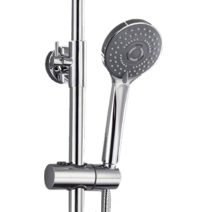 3 Functions Spray ABS Chrome Finish Water Saving Hand Held Shower Head Modern Design Easy Installation Bathroom Wall Mount