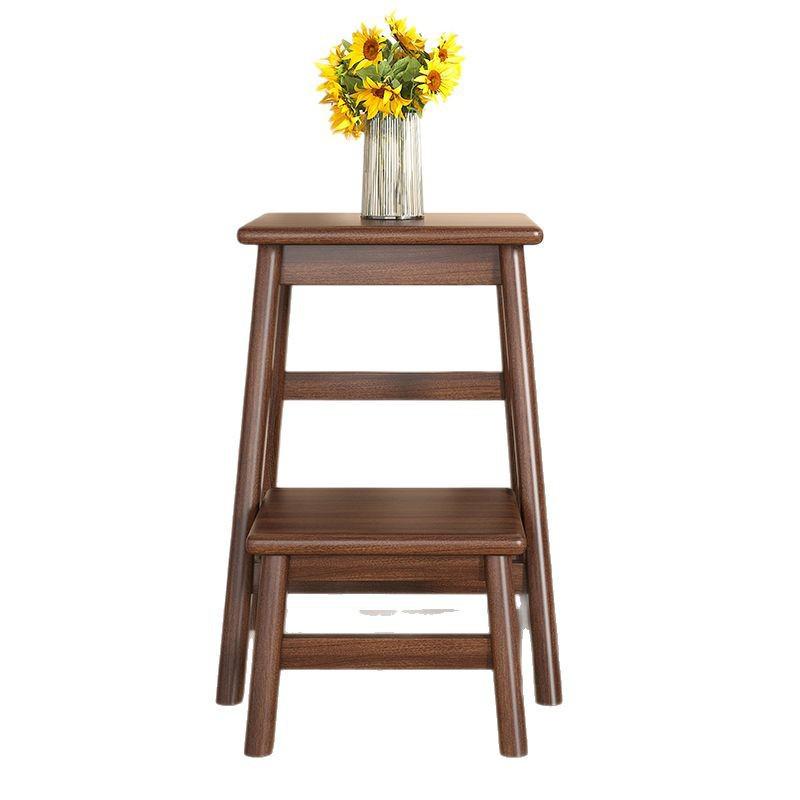 Multifunctional Solid Wood Folding Step & Bar Stool for Reaching High Places and Climbing, with Dual-Use Design