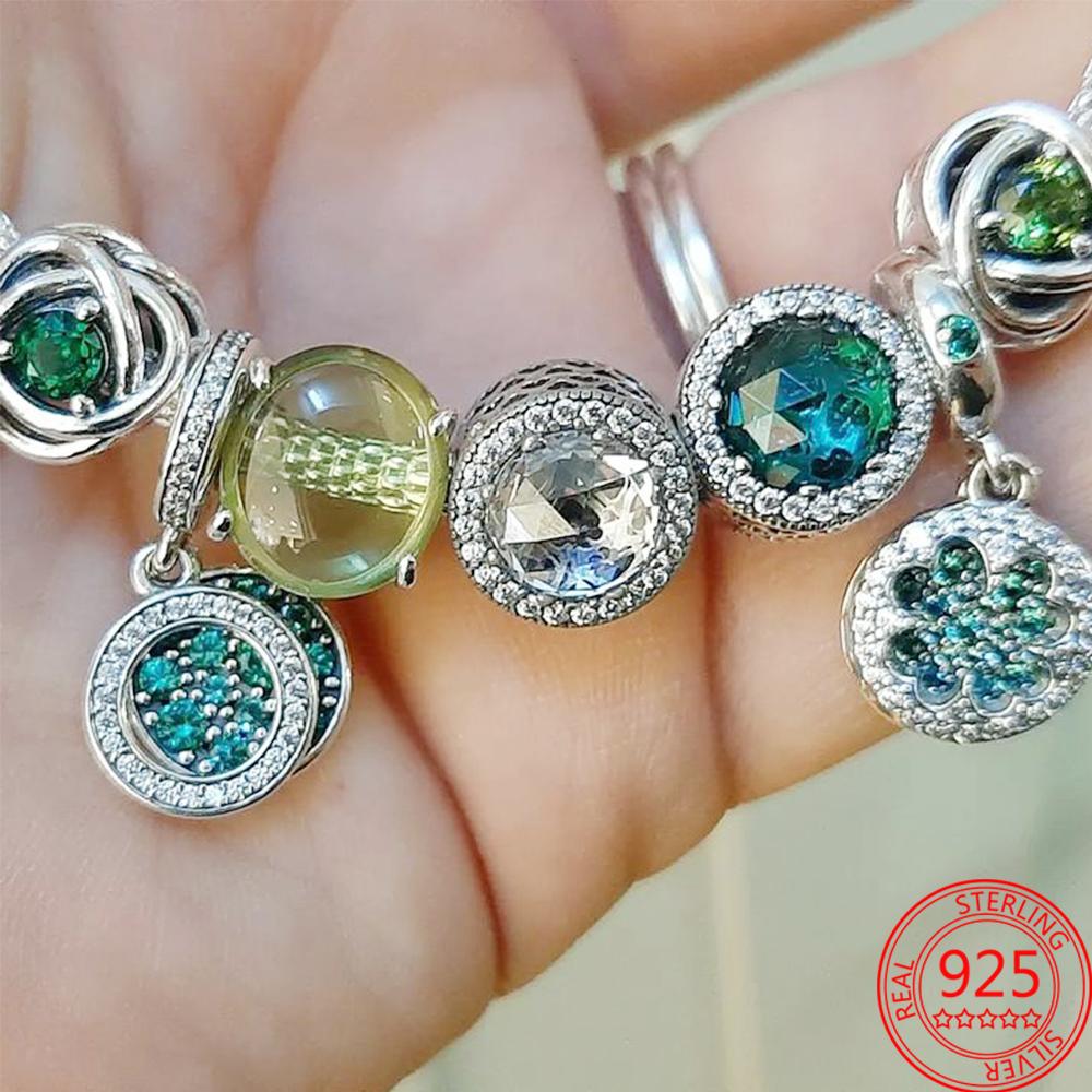 Classical Metal Multi Colored Sparkling Hollow Circular Pendant Charm Fit Brand Bangle Make Your Own Jewellery Elegant Fashion Beautiful Lovely