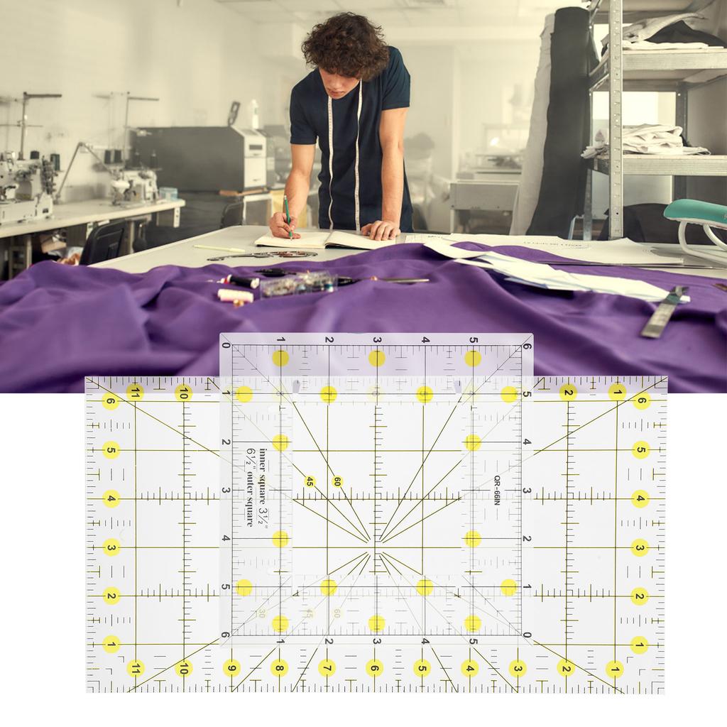 Quilting Ruler Rectangular Sewing Drawing Measure Tools Acrylic Craft Cloth Supplies