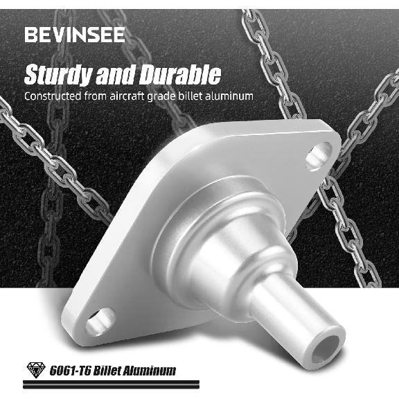 Bevinsee Oil Thermostat Housing Lid Cover Compatible with BMW N54 N55 S55 Engine E90 E91 E92 E93 E60 E61 E82 E84 E88 E89 335i 335is 435i 535i 135i