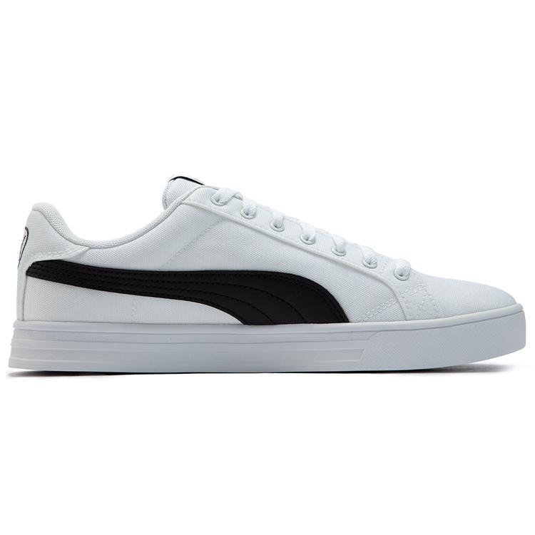 PUMA Smash Vulc Retro Casual Skateboarding Shoes Unisex White Black Shoe 'White Black' Men's 385554-01