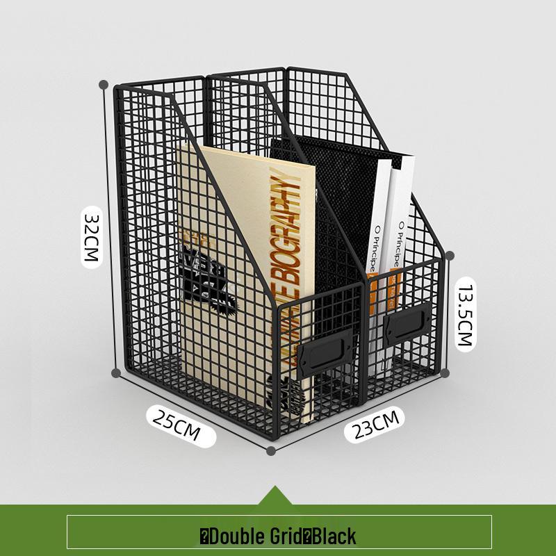 Sturdy Metal Desktop File Organizer and Bookshelf