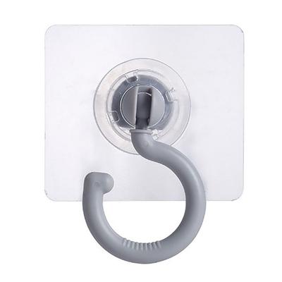 Adhesive Hook 360 Degree Rotating Seamless Hook Stable Plastic Coat Hook for Bathroom Dormitory Closets