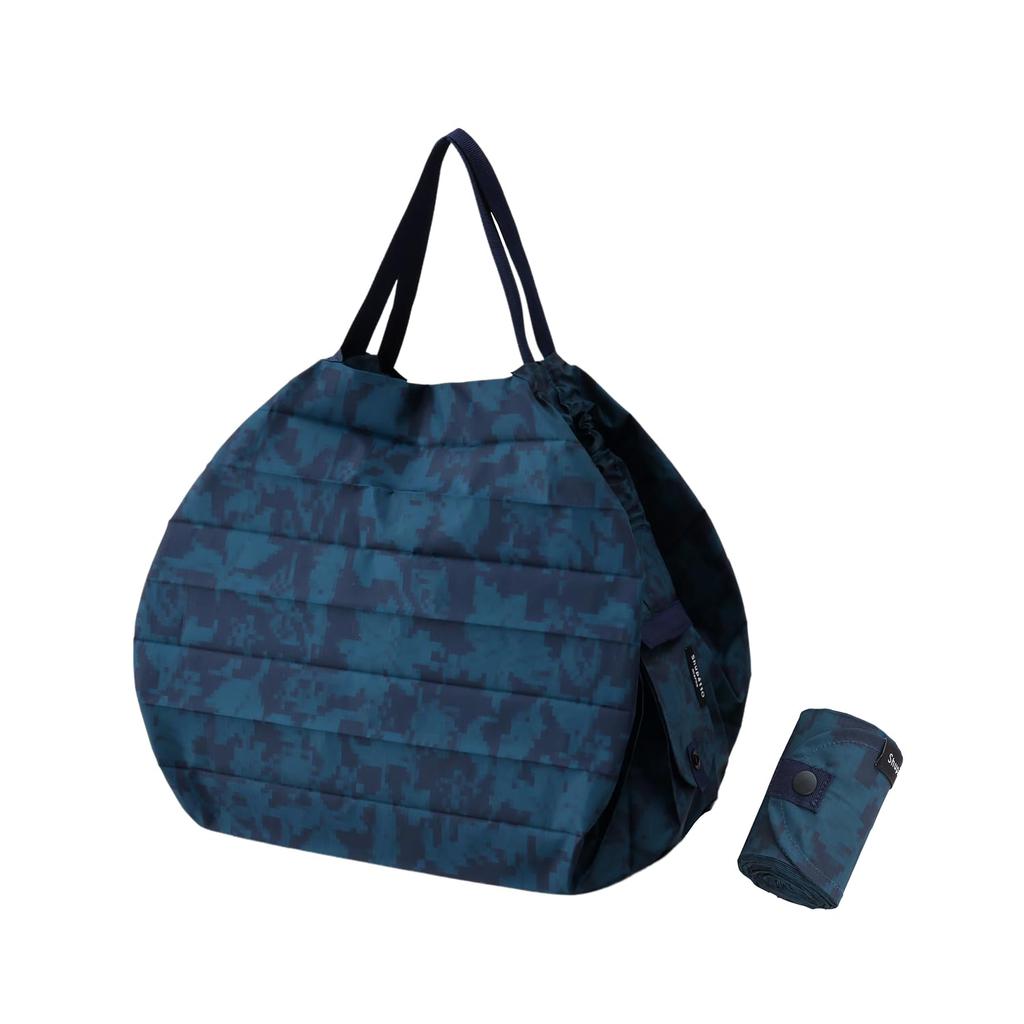 Myrna Shupatto Compact Medium Bag of Recycled In One S489DF Bag, (Mountain Views/Blue Forest), Eco-Friendly (Made 100% Fabric/Folds Go), Foldable,