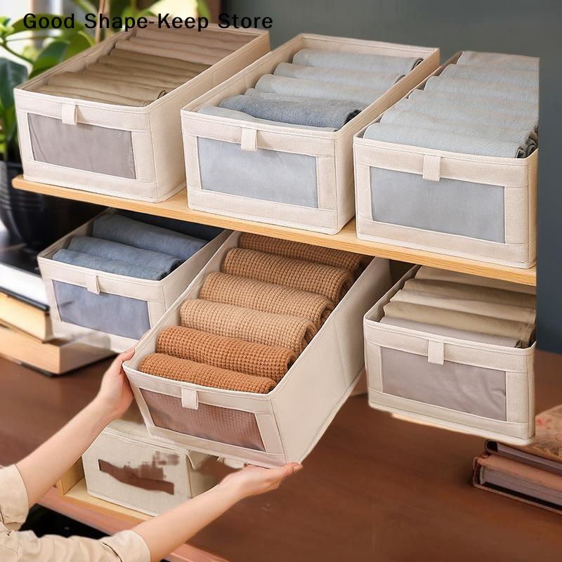 Ideal Pants Organizer Storage Box, Fabric Material, Single Piece, Foldable and Suitable for Wardrobe and Home Storage