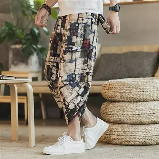 

Мужские летние свободные брюки-шаровары Nine-Point 3XL for 90-95 kg