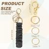 [uxcell] 2-Piece Keychain Wristlet, Elastic Lanyard Bracelet Scrunchie Keychain, Elastic Wristlet Car Keychain with Detachable Ring and Buckle, for