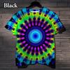Tie-Dye 3D-Druck Lässige Kurzarm Lustige und Coole T-Shirts für Männer und Frauen Modische und Bunte Schwindelerregende T-Shirts