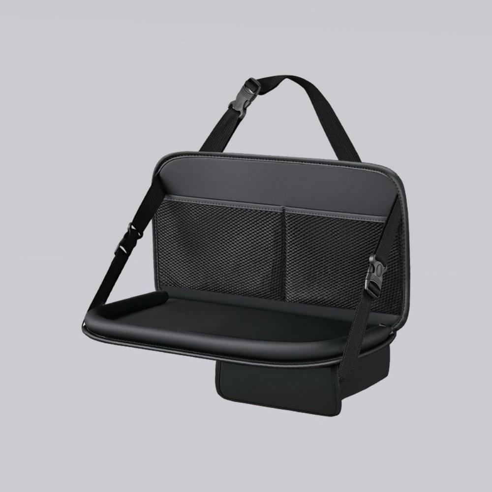 PU Leather Car Seat Back Organizer Multi-functional with Foldable Tray Backseat Storage Bag Portable Hanging Organizer