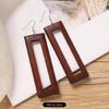 Elegant Wooden Earrings Geometric Design Lightweight And Comfortable Great For Enhancing Fall And Winter Fashion Styles