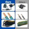 22 Ft 4-Pin 5-Wire Trailer Wiring Harness With Nylon Mesh Protection, A Trailer Light Kit Suitable For Re-Wiring The Tail Lights, Brake Lights, And