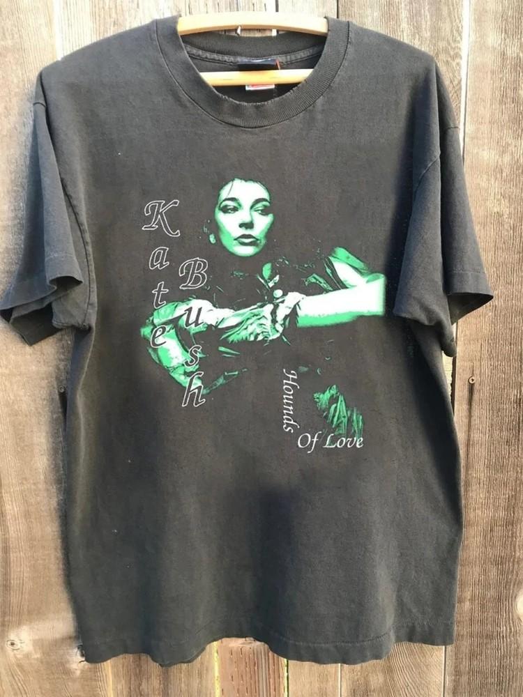 Kate Bush Hounds Of Love charcoal Short sleeve T shirt Unisex Men Women Unisex T-Shirt XXXXL