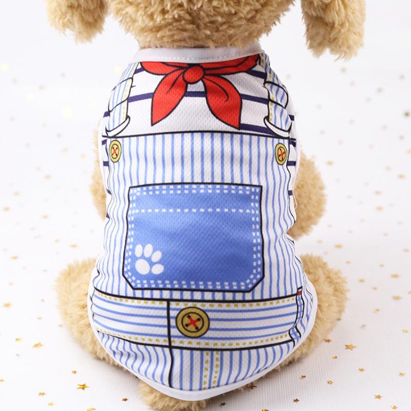 Pet Spring/Summer Kitten Vest Dog Cat Clothing Dog Clothing Mesh Teddy Bigbear Pomeranian Clothing Supplies