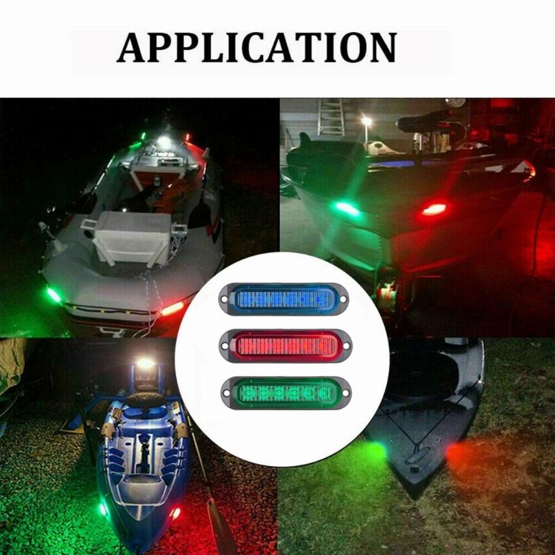 High Intensity Two-Tone LED Marine Signal Light Waterproof Design For Safe Yacht Navigation And Collision Avoidance 2pcs