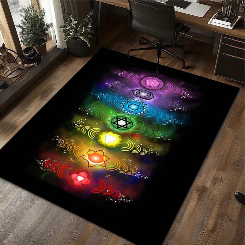 Chakras Rug - Home Carpet Office Decorative Carpet For Living Room Bedroom Door Mat Floor Rug Computer Chair Area Rug