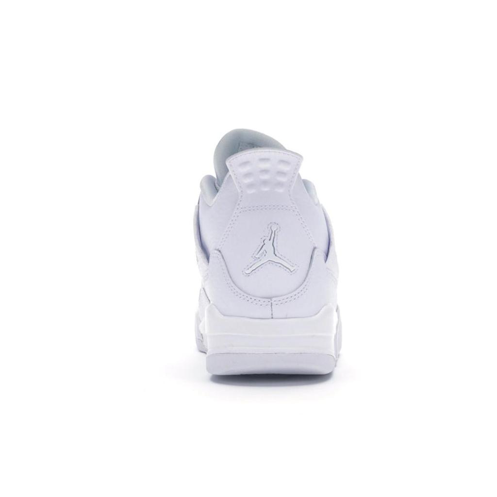 Air Jordan 4 Retro GS Pure Money 2017 Kids Sneakers White Metallic-Silver Pure-Platinum 408452-100