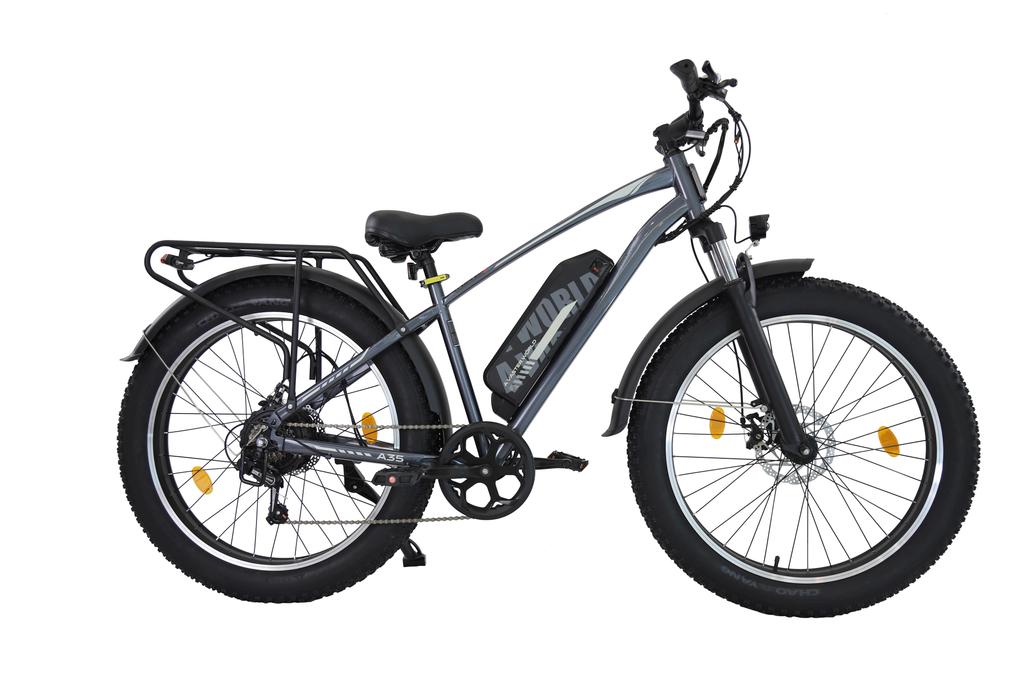 AVDL A35 E-Bike Elettrica da Neve Fuoristrada per Adulti 250W Batteria 48V15.6Ah Ruote Fat da 26 Pollici E-Bike da Montagna per Ciclismo Fuoristrada all'Aperto