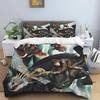 "How To Train Your Dragon" Cartoon-Print 3-Piece Bedding Set — Duvet Cover & Pillowcases (Suitable for Teens & Children — Boys &