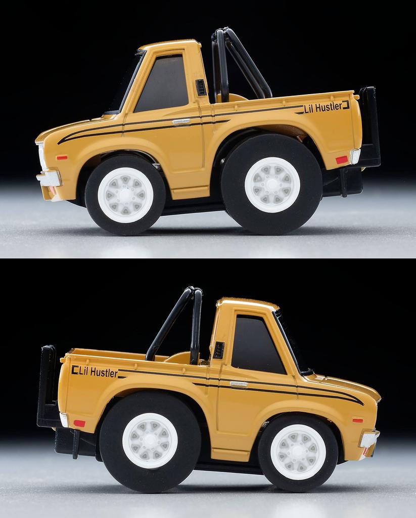 Tomytec Datsun with Completed Choro-Q Q's (Q's) QS-03b Truck, Beige, Surfboard,