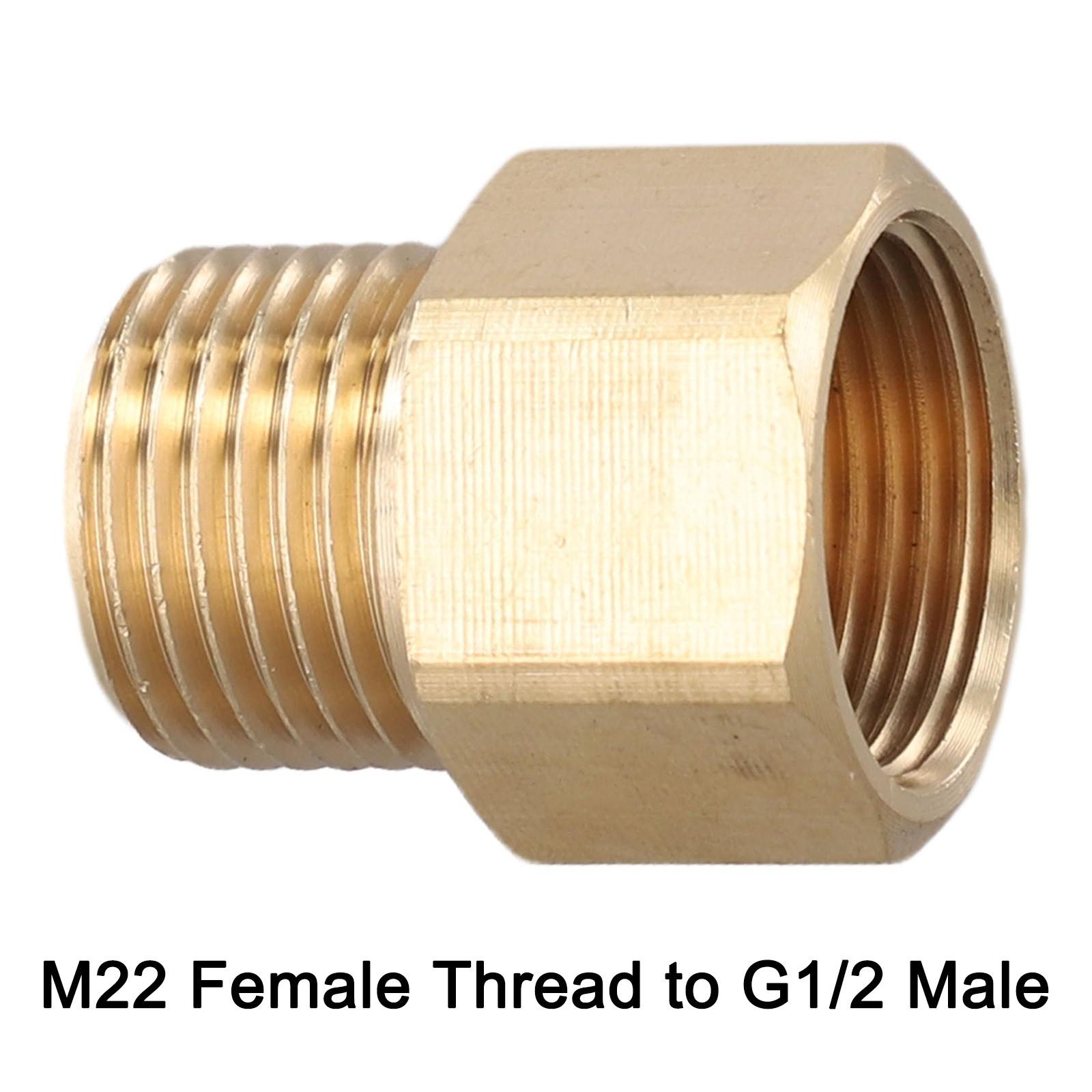 

Washer Adapter 4500 PSI Brass For Power Washer G1/2 Connector M22