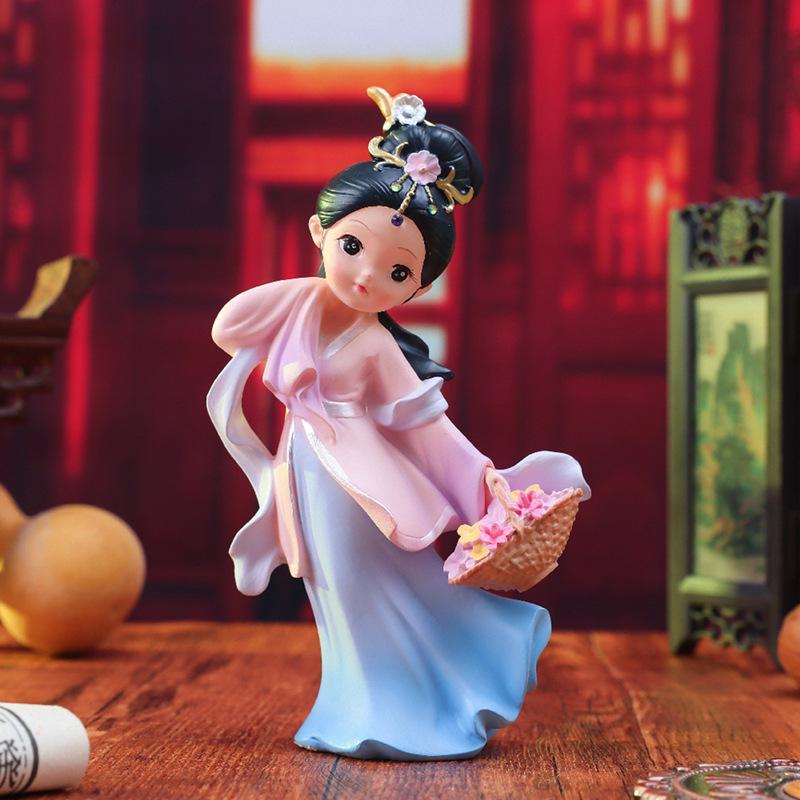 Ornamenti da scrivania con fanciulle cinesi retrò delle Quattro Bellezze - Regalo di compleanno creativo fatto a mano per amici e migliori amici
