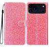 Třpytivý Peněženkový Obal Kožený Šetrný k Pokožce pro Samsung Galaxy A57 A56 A55 A54 A53 A37 A36 A35 A34 A33 A32 A26 A25 A24 A23 Kryt