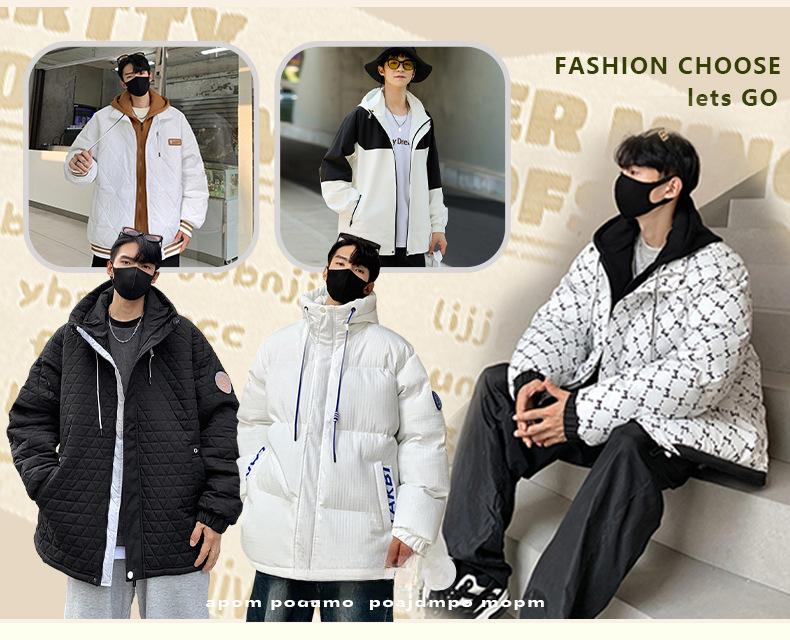 Lässige Mode Koreanischer Stil Ins Locker Verdickte Sherpa-Jacke Herren Trendige Marke Student Kapuzenpullover Vielseitig Cartoon-Druck