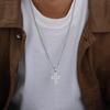 Stainless Steel Cross Pendant Necklaces for Men Boys,Never Fade Metal Necklaces,Casual Trendy Jewelry Gifts