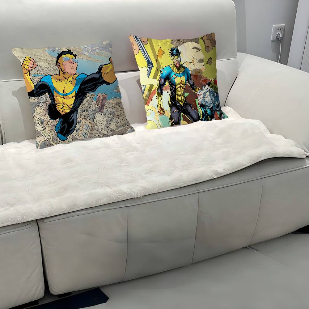 Tecknad I-Invincible Lönndesign Kuddfodral Glad Höstskörd Dekor Högtidsdekorati Kuddfodral