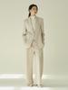 NOUVE Curved Tailoring Pants - Ash Beige