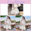French Floral Off Shoulder Lantern Sleeve Dress With Knit Fabric For Summer Wear