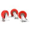 Ice Yu Red PVC Fixed Caster Wheels (2-Pack)