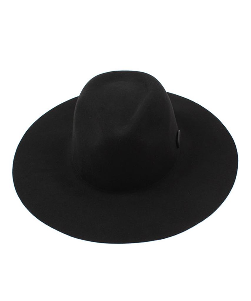 Yunibeosyeolkemiseuteuli Black Metal Long Wool Fedora Bk Metal Long Fedora