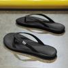 Trendy Black Flip Flops for Men In  Wear Simple N-slip Soft Sole Clip Foot-slip Fashiable and Versatile Beach Sand2026